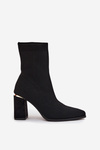 Fabric Slip-On Women's Ankle Boots Black Virelle