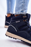 Buty Trekkingowe Damskie Wysokie Granatowe Big Star KK274611