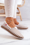 Espadryle Damskie W Paski Slip-on Beżowe Big Star FF276029
