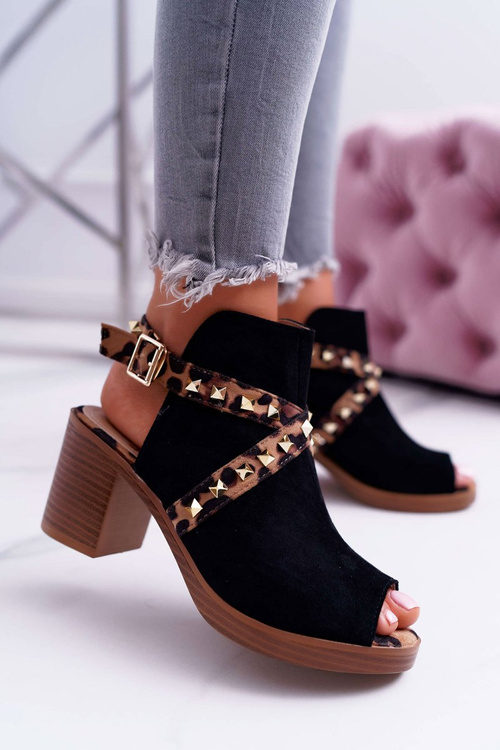 Lu Boo Women's Stiletto Sandals With Uppers Black 318-30 Fiode