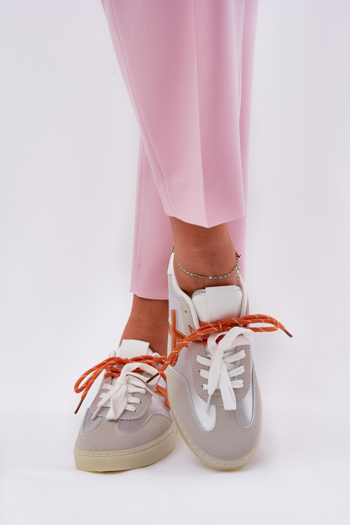 Buty Sportowe Damskie Niskie Srebrne Zelevelis