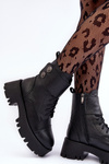 Leather Ankle Boots Women's Black Anceria