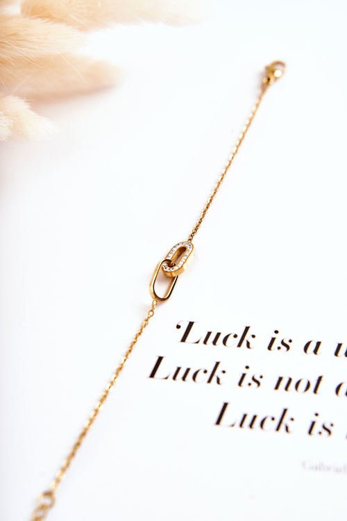 Women's Celebrity Bracelet With Oval Ornaments Gold