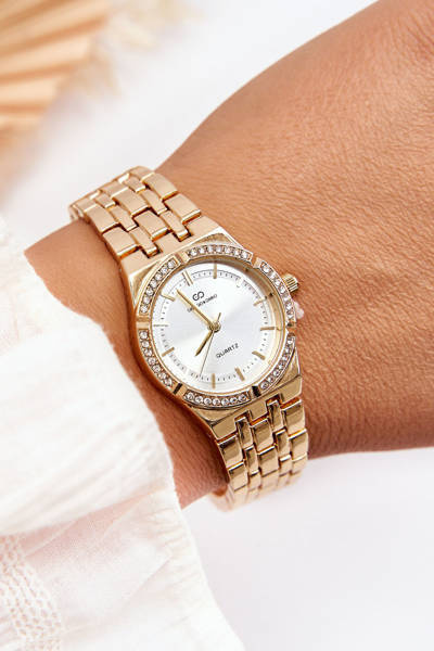 Steel Watch With Zircons Giorgio&Dario Gold