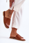 Women's Leather Slippers Camel Harmony