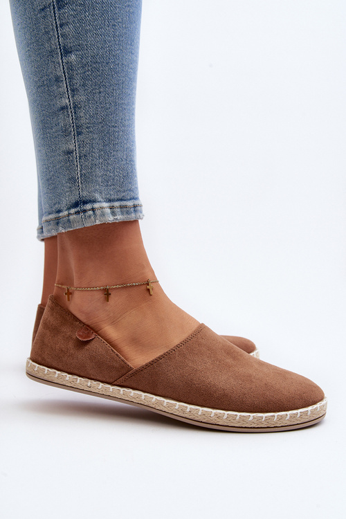 Women's Suede Espadrilles Brown Vulcano