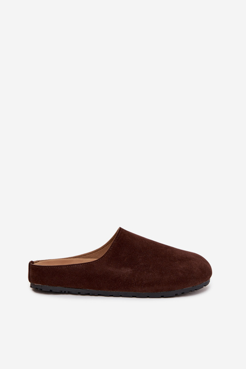 Women's slippers on platform chocolate Sylviane