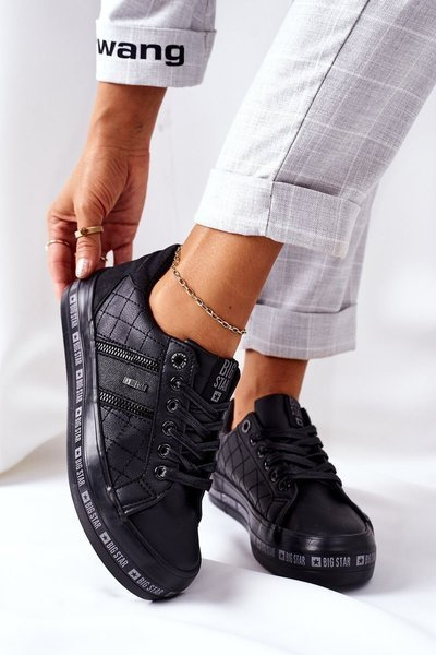 Leather Platform Sneakers BIG STAR II274070 Black