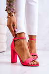 Women's Stiletto Sandals Neon Pink Anastasie