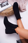 Women's Booties Suede Black Tema