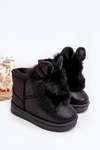 Children's Snow Boots with Furry Ears Black Betty
