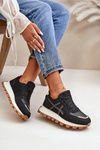 Sneakers Sports Shoes Women's Laced On Platform Black Mialunae