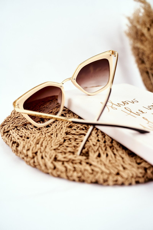 Women's Sunglasses Gold Prius PR-V07 Brown Beige Gradient