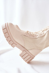 High boots with sock Beige Monteri