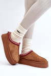 Slippers On Thick Sole In Brown Eco Suede Sylva