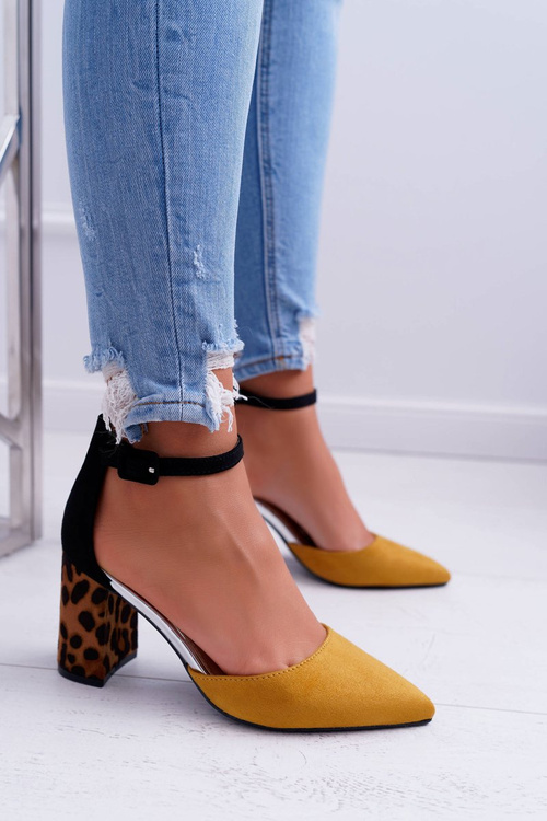 Women's Stiletto Sandals Panther Yellow Ferri