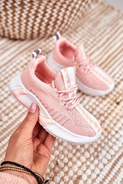 Children's Sports Shoes Pink Stich