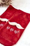 Feet Socks Ho Ho Ho Red