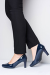 Women's Sergio Leone Navy Blue Lacquered pumps Orsola