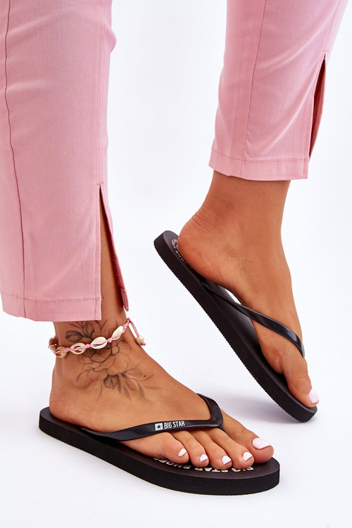 Comfortable Big Star Flip Flops LL274800 Black