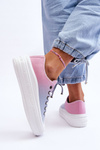 Low Platform Sneakers Big Star LL274A187 Pink and Blue