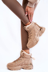 Women's Warm Boots On The Platform Beige Ofelia