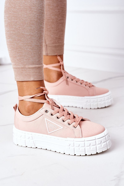 Damskie Tenisówki Na Platformie Różowe Big City Life