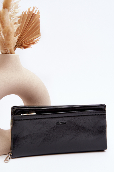 Women's Black Wallet Tiborlena