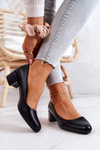 Leather Pumps On a Pillar Sergio Leone PB291 Black
