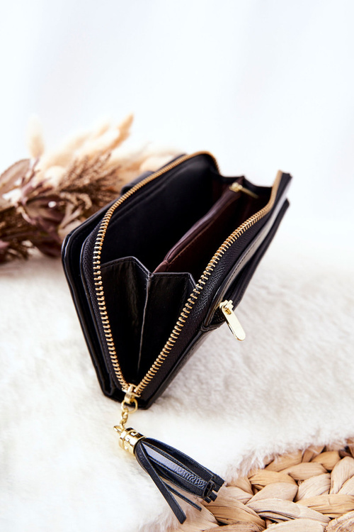 Large Women's Wallet With Extra Wallets Black