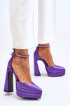 Fashionable Pumps On A Heel Purple Santoro