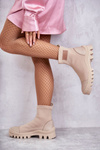 Women's fabric boots Nicole 2703 Beige