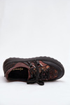 Sneakersy Damskie Skóra Naturalna Platforma Czekoladowe Maciejka 06562-25