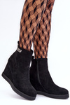 Leather Lined Heeled Boots With Ornamentation Black Vere
