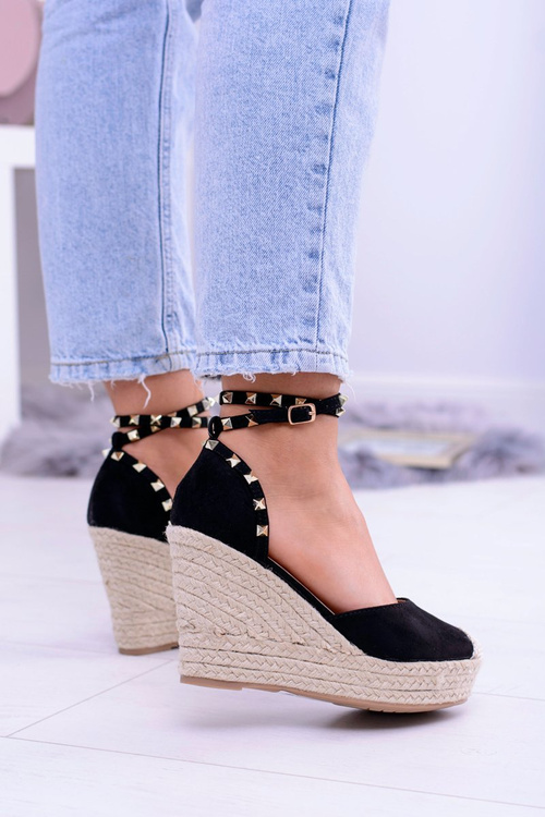 Women's Black Espadrilles Sandals Aude
