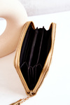 Large Fringed Quilted Wallet Gold Selley