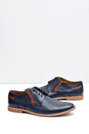 Men's Bednarek Half Shoes Leather Navy Blue Millo