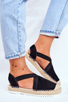 Women's Espadrilles with Cutout Black Motive