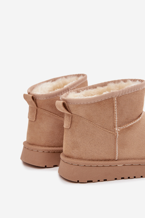 Children's Youth Snow Boots Lined with Fur Beige Mireya