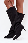 Slip-on Women's Boots on Heel Black Taffine