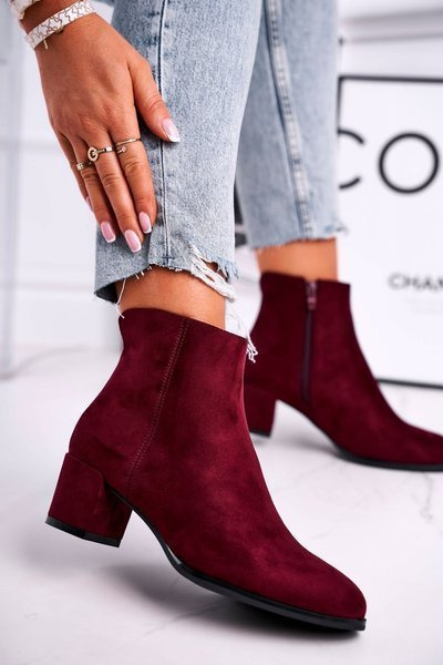 Women's Boots On Heel Sergio Leone Bordeaux BT528