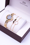 Giorgio Dario Set Gold Watch Crystals Two Bracelets