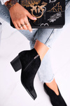 Women's Boots On Heel Black Best Choice