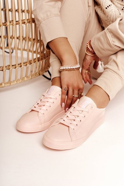 Women's Leather Sneakers BIG STAR HH274141 Light Pink