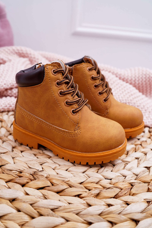 Kids Trappers Boots With Zipper Camel Dexter