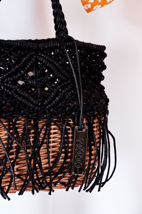Braided Handbag Basket NOBO XK0050 Black
