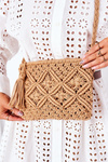 Macrame Messenger Bag BRUNO ROSSI Camel