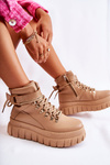 Fashionable Women's Ankle Boots Beige La Blanca