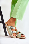 Classic Suede Women's Slippers Green Casilda