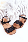 Children's Sandals With Snake Pattern Black Baxlee
